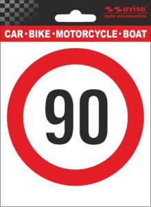 nalepka:  ograniczenie 90 km/h