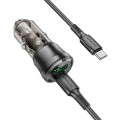 ładowarka samochodowa, gniazdo USB+typ C