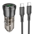 ładowarka samochodowa, gniazdo USB+typ C