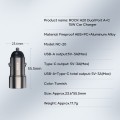 uniwersalna ładowarka samochodowa USB+typ C, 12/24V