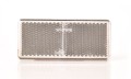 odblask biały prostokątny 96x42mm, samoprzylepny