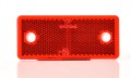 odblask czerwony prostokątny 96x42mm, otwory montażowe