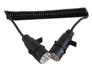 przewód spiralny  2 wtyczki z bolcem