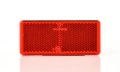 odblask czerwony prostokątny, samoprzylepny,  
96x42 mm