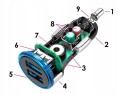 ładowarka samochodowa 2xUSB, 12/24V