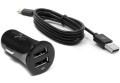 ładowarka 2xUSB+kabel IPhone Ligting, 12/24V