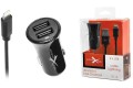 ładowarka 2xUSB+kabel IPhone Ligting, 12/24V