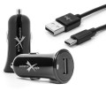 ładowarka samochodowa USB + kabel USB typ C, 12/24 V