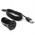 ładowarka samochodowa 2xUSB + kabel do ładowania z końcówką MICRO USB, 12/24 V