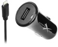 ładowarka samochodowa USB+ kabel do ładowania USB z końcówką  LIGHTING, 12/24V