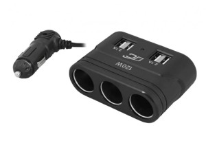 rozdzielacz 3 gniazda+4xUSB 
