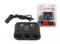 rozgałęziacz gniazda zapalniczki 12/24 V, 3 gniazda Euro, 4 porty USB