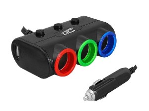 rozdzielacz 3 gniazda+ 2xUSB