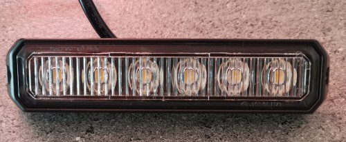 ostrzegawcza lampa błyskowa  6 LED, 12/24 V,  pomarańczowa