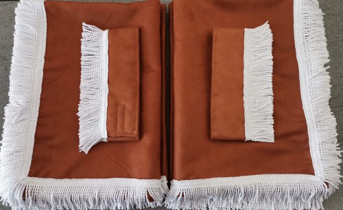 podwójne zasłony / firany na okna przednie do ciężarówki (2 warstwy materiału)