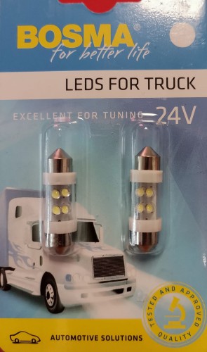 żarówka biała LED C5W, 24V