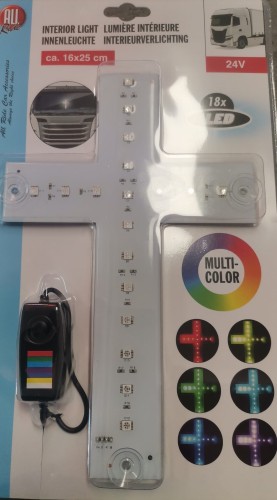 podświetlany krzyż 18 LED, 24 V, 6 kolorów