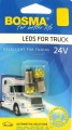 żarówka diodowa 4 LED, BA9s, 24V,  żółta, Bosma