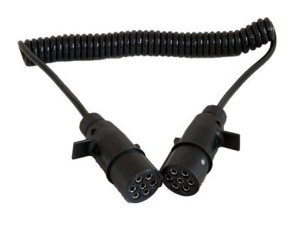 przewód spiralny 24V, 2 wtyczki plastikowe