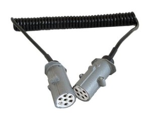 przewód spiralny 2 wtyczki z bolcem