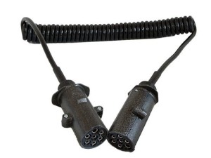 przewód spiralny  24V, 2 wtyczki stalowe